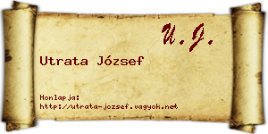 Utrata József névjegykártya